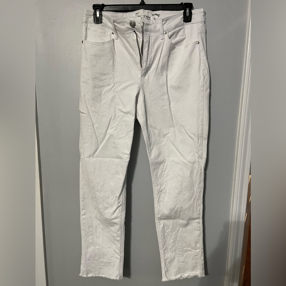 Seven7 White Jeans - brand new high rise slim straight